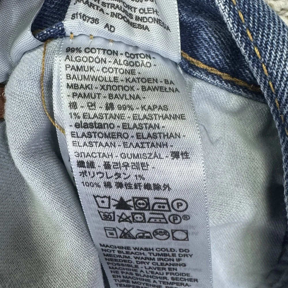 Levi's 501 Jeans Men's 54x29‎ Blue Med Wash Classic Straight Button Fly Big Tall